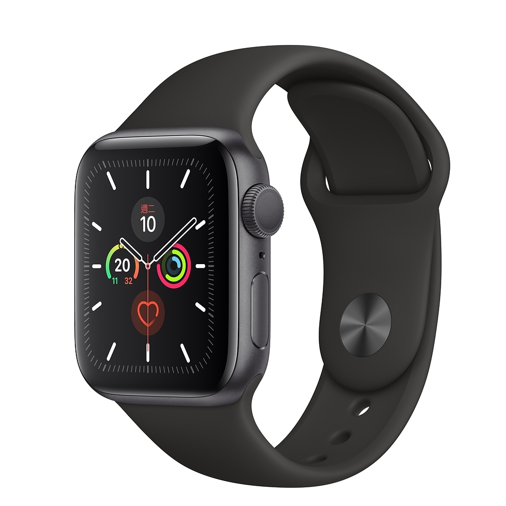 Apple Watch Series 5(GPS) 40mm太空灰鋁金屬錶殼+黑色運動錶帶| S5