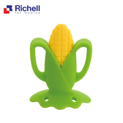 Richell 利其爾 寶寶咬咬系列固齒器 - 玉米 (附盒)