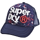 SUPERDRY 極度乾燥立體字母LOGO潑漆塗鴨棒球帽(深藍底) product thumbnail 1