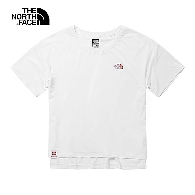The North Face北面女款白色吸濕排汗T恤｜3V53FN4