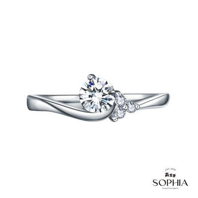 SOPHIA 蘇菲亞珠寶 -華麗愛情 30分 F/VVS1 18K金 鑽石戒指