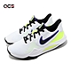 Nike 籃球鞋 Precision V 男鞋 白 藍 螢光黃 黑 緩震 低筒 運動鞋 CW3403-100 product thumbnail 1