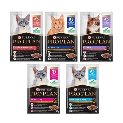 PRO PLAN冠能®營養功能性主食貓餐包系列 85g x 24入組(購買第二件贈送寵物零食x1包)