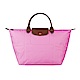 LONGCHAMP LE PLIAGE系列經典摺疊款式短提把尼龍手提包(中/粉紅) product thumbnail 1