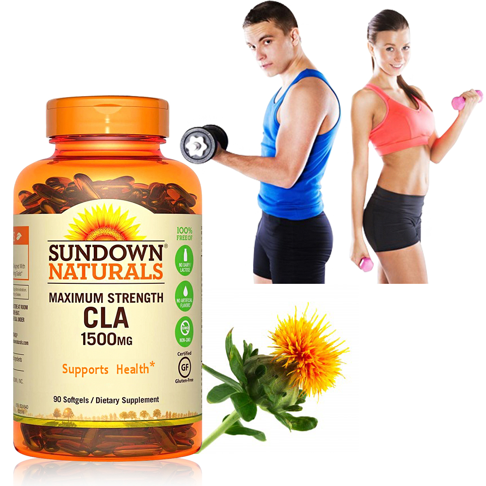 (即期品) 【Sundown日落恩賜】紅花籽油 CLA 1500mg (90粒/瓶)（效期至2021/3/31）