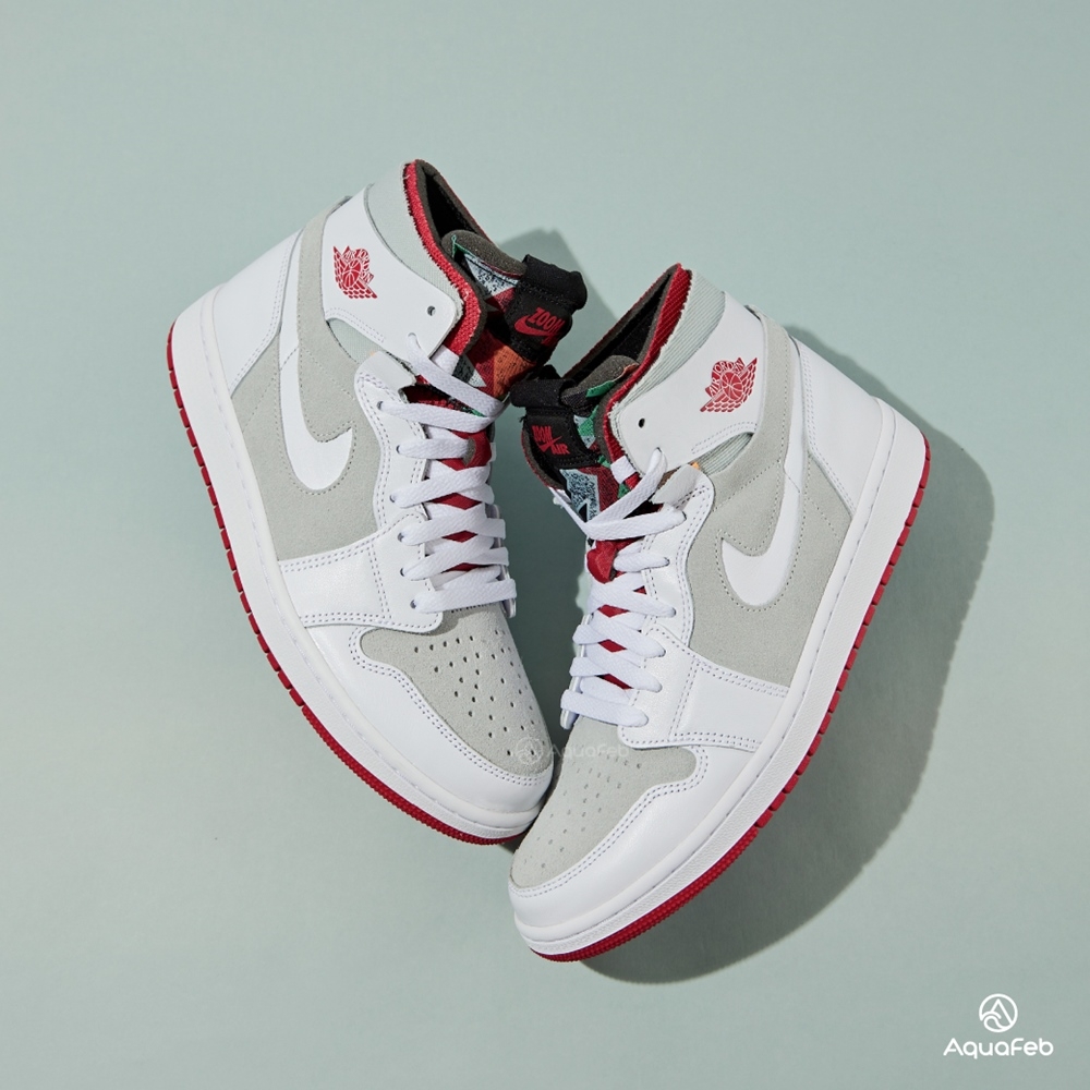 Nike Air Jordan 1 Zoom Air CMFT 男款灰白色AJ1 運動休閒鞋CT0978-100