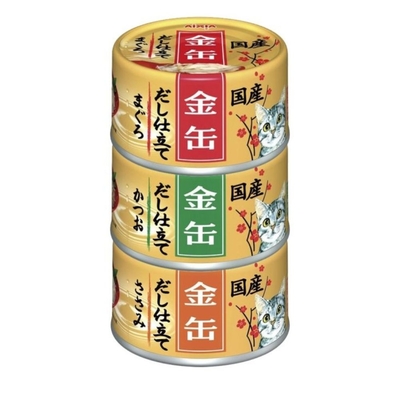 日本AIXIA愛喜雅-金缶高湯 70g x 12入組(下標2件+贈送泰國寵物喝水神仙磚)