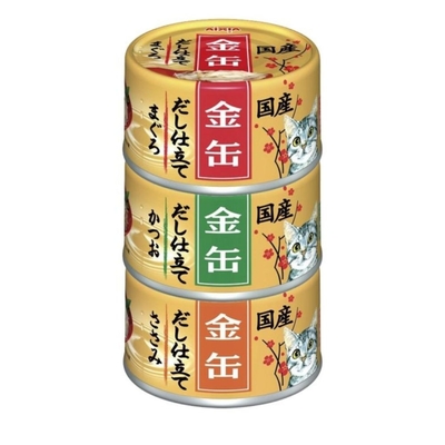 日本AIXIA愛喜雅-金缶高湯 70g x 24入組(下標2件+贈送泰國寵物喝水神仙磚)