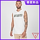 GUESS-男裝-素面LOGO質感連帽無袖背心-白 原價1690 product thumbnail 1