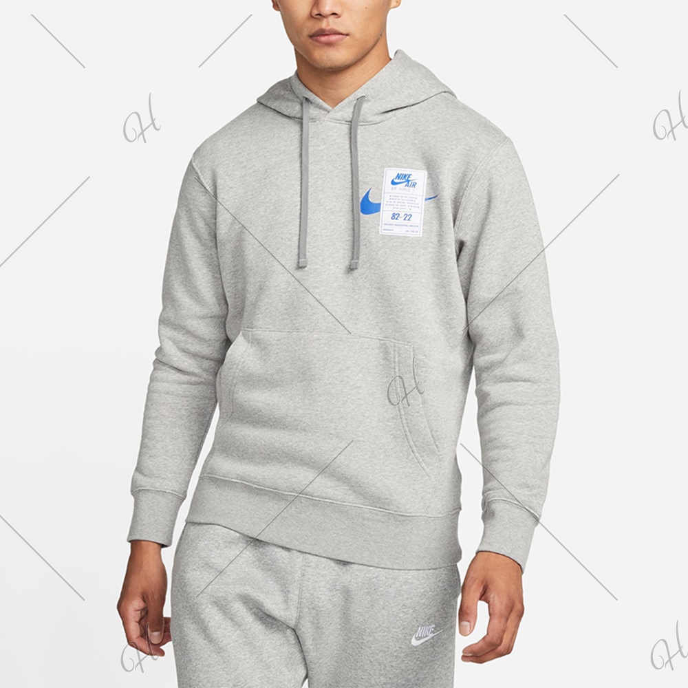 NIKE 耐吉 上衣 帽T 長袖上衣 運動 男款 灰 DX1084-063 AS M NSW HOODIE AF1 OPEN (3S2817)