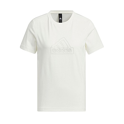 Adidas Tech Bos Tee IM8840 女 短袖 上衣 T恤 運動 訓練 休閒 棉質 日常 米白