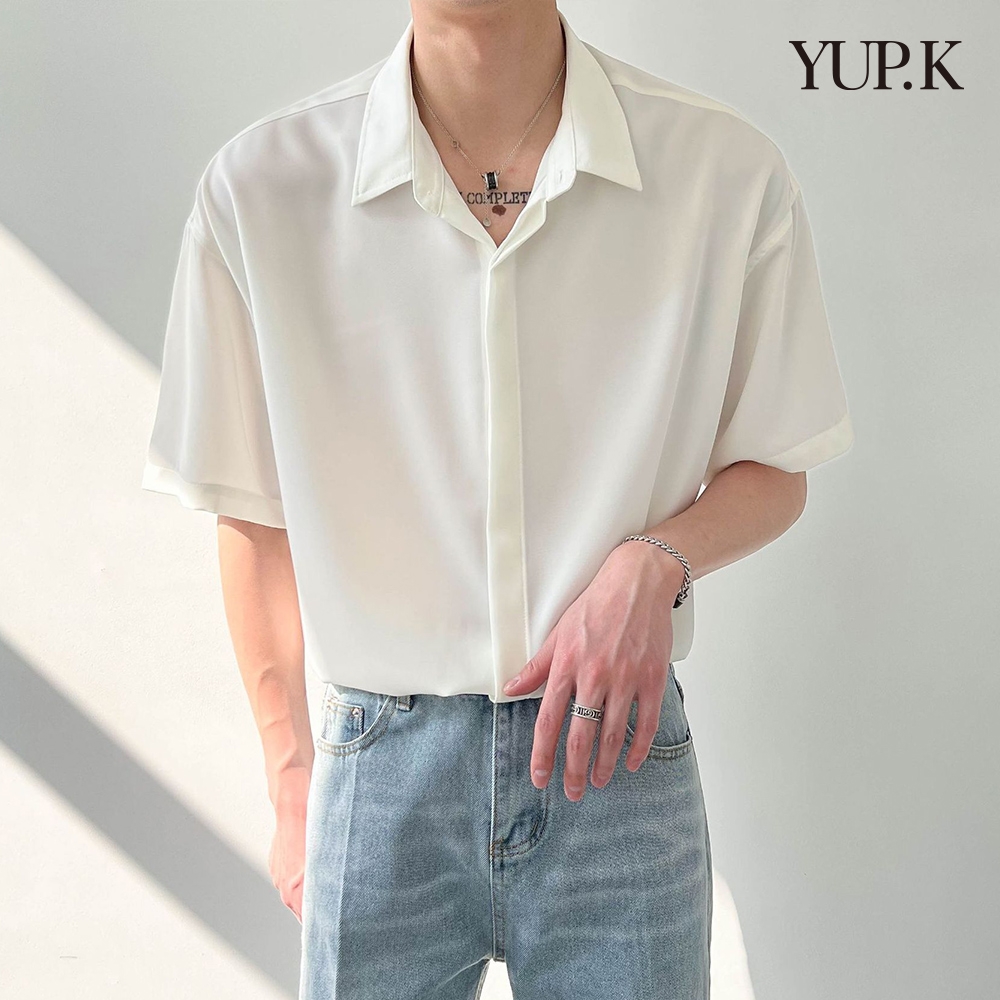 YUP.K 韓版設計款垂墜感襯衫(KDTY-C511) (白色)