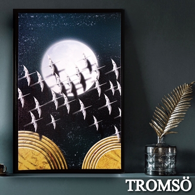 TROMSO 北歐時代風尚有框畫-星辰圓月WA182