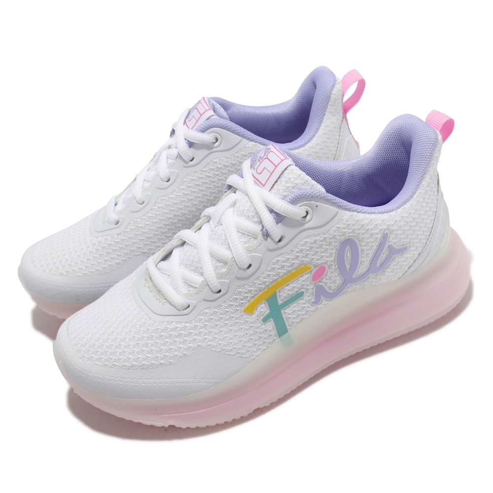 Fila 慢跑鞋 Bubble Popup 2.0 女鞋 斐樂 氣墊 穩定 彈性 緩震 耐磨 穿搭 白 粉 5J927V156