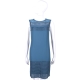 MARELLA 藍色鏤空造型拼接無袖洋裝 product thumbnail 1