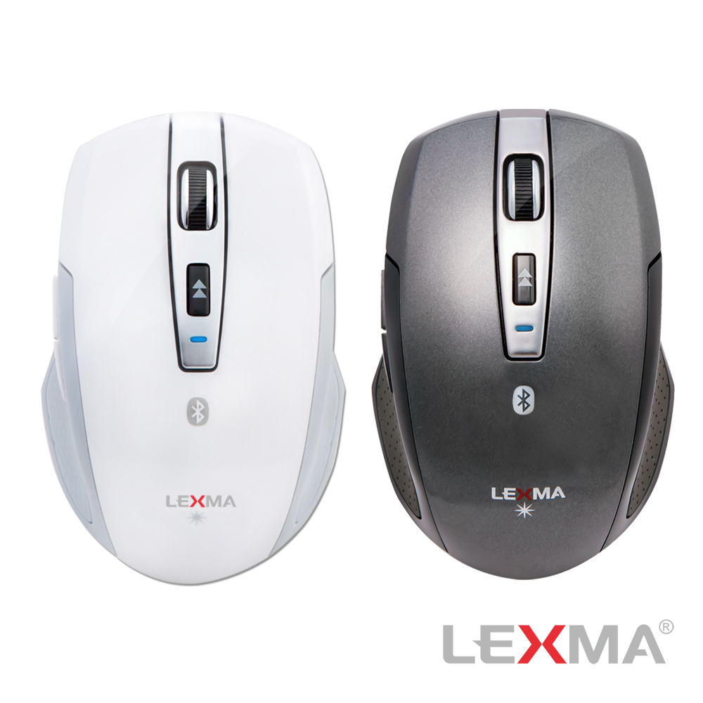 LEXMA B600R-GY無線2.4G藍牙滑鼠-灰色