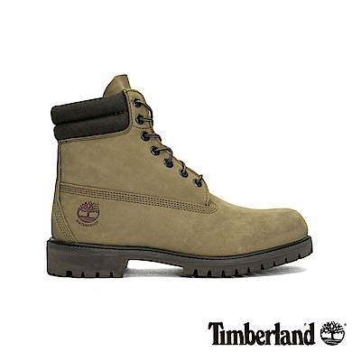 Timberland 男款橄欖綠防水經典雙領6吋靴|A1WW7