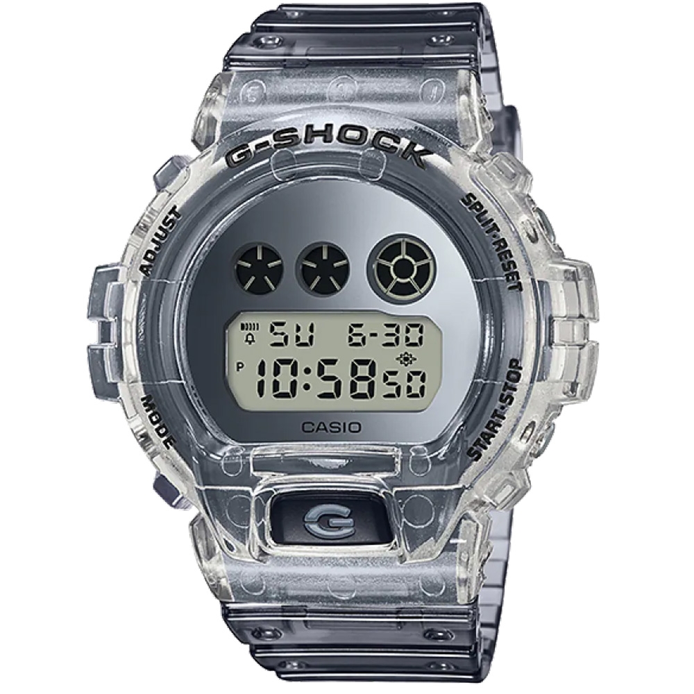 CASIO 卡西歐 G-SHOCK DW-6900 80年代半透明金屬手錶 DW-6900SK-1