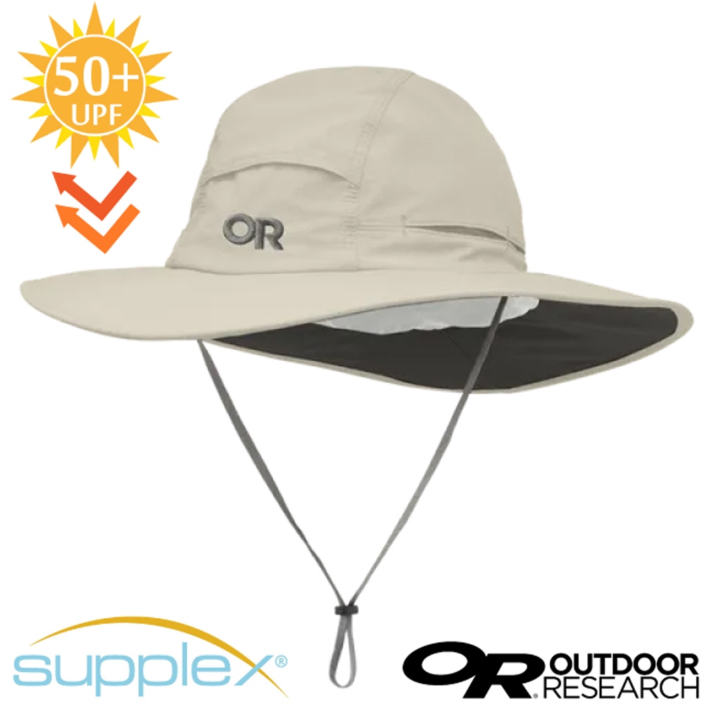 Outdoor Research 超輕多孔式防曬抗UV透氣大盤帽子(UPF 50+)_白卡色