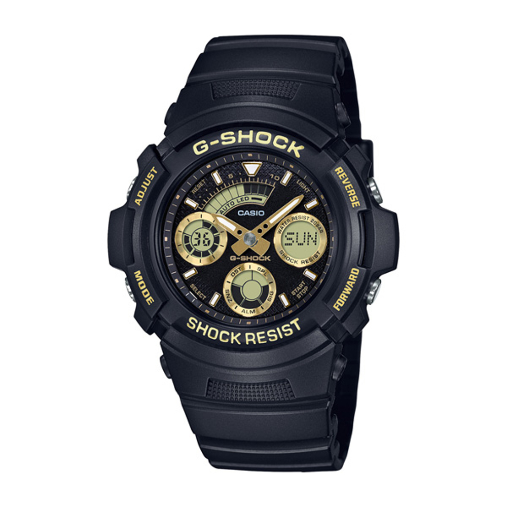 G-SHOCK潮流專屬配件金色系點綴主題設計休閒錶(AW-591GBX-1A9)46mm