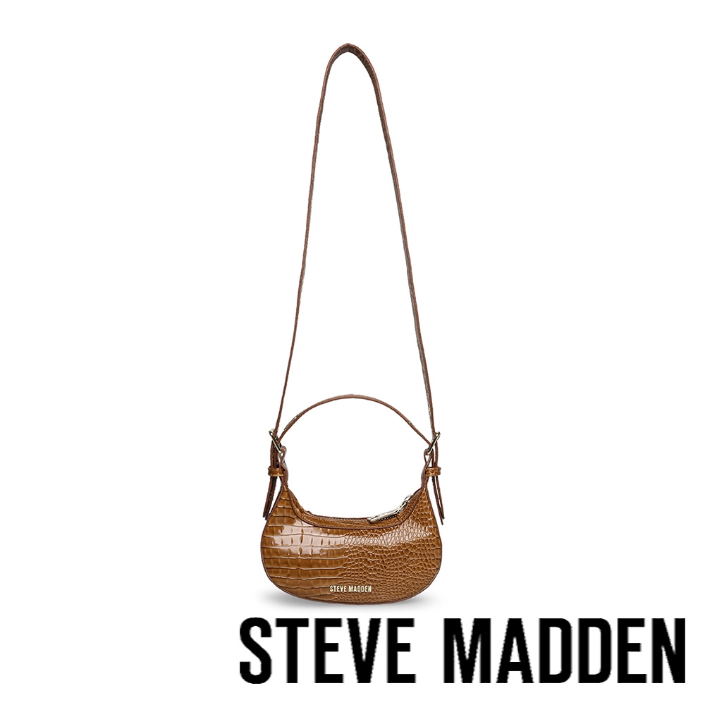 STEVE MADDEN-BJUSTINE 半月肩背斜背包-咖啡色