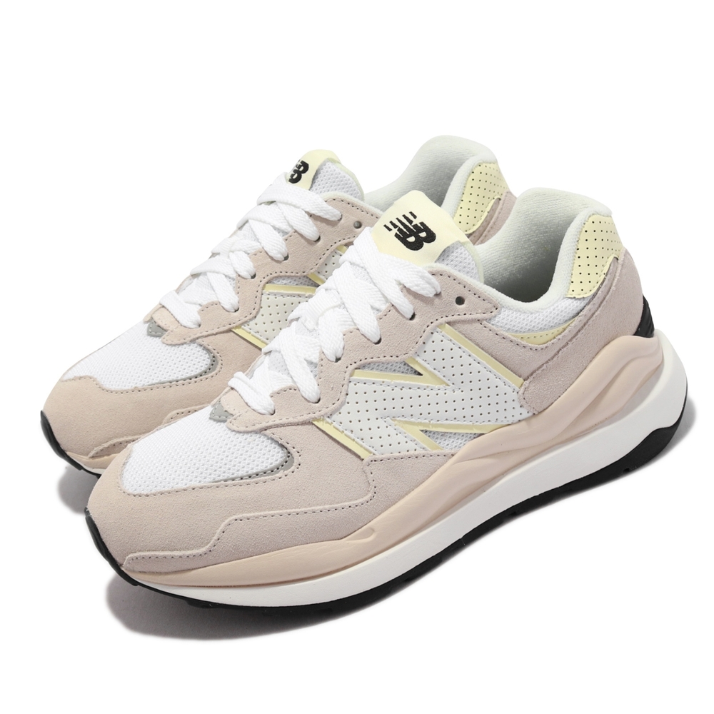 New Balance 休閒鞋 57/40 復古 多層次 女鞋 紐巴倫 穿搭 厚底 麂皮 異材質拼接 淺褐 白 W5740WR1-B