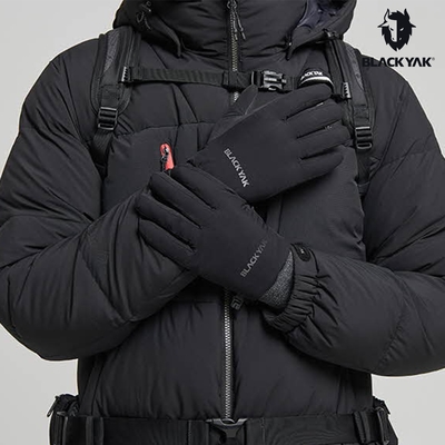韓國BLACK YAK YAK PADDING保暖手套[黑色] 運動 休閒 保暖 手套 可登山杖搭配 中性款BYJB2NAN04