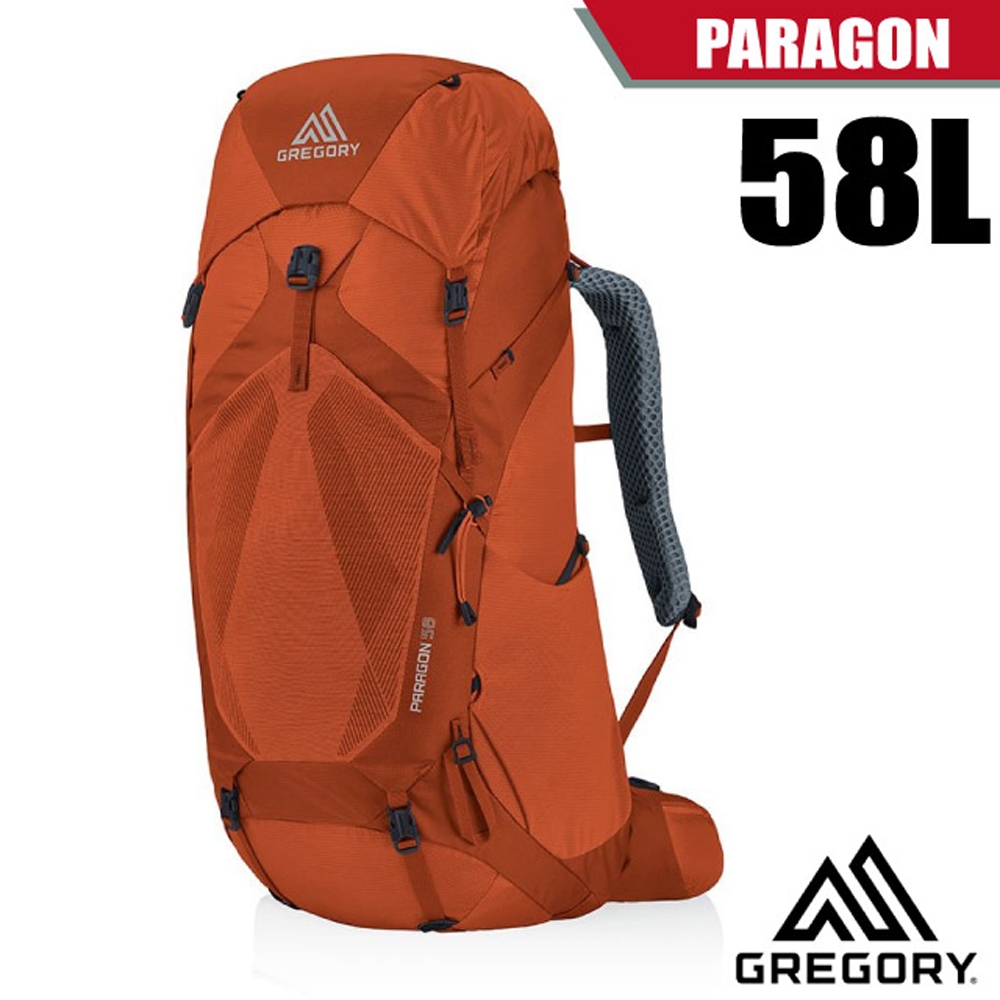 GREGORY Paragon 58 專業健行登山背包(FreeFloat背負系統)_亞鐵橘