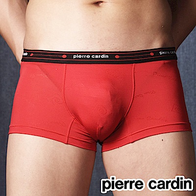 Pierre Cardin 皮爾卡登 超細纖維萊卡提花四角褲-單件-紅