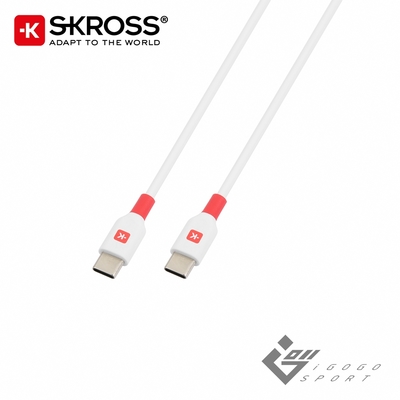 瑞士Skross Type-C to Type-C 100W 快充傳輸充電線 2m