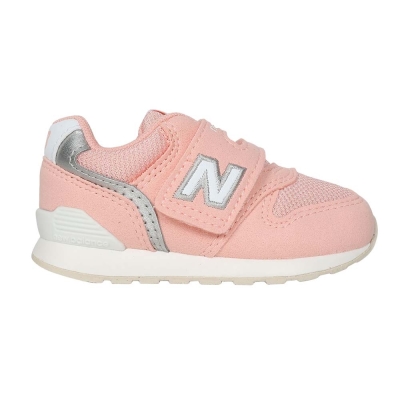 NEWBALANCE 女小童運動休閒鞋-WIDE-996系列 NB 寬楦 IZ996BB3 珊瑚橘白銀