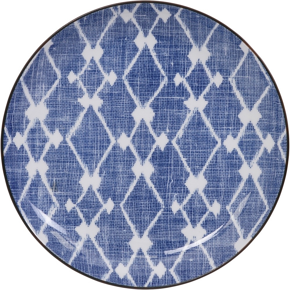 《Tokyo Design》和風餐盤(菱紋藍21.5cm) | 餐具 器皿 盤子
