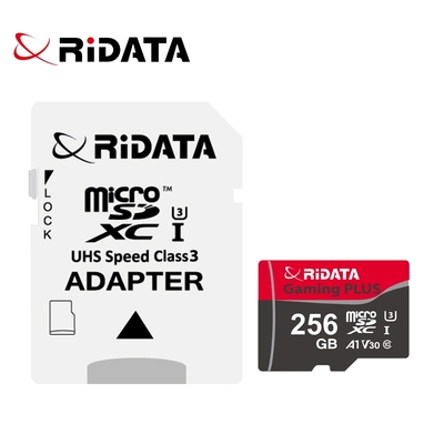 RIDATA錸德 Gaming card Micro SDXC UHS-I(U3)_V30_A1 256GB 記憶卡