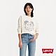 Levis 女款 重磅大學Tee / 美式休閒印花 405GSM厚棉 米白 product thumbnail 1