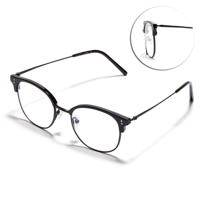 CARIN 眉框方框光學眼鏡 NewJeans代言/黑#ALEX S+ C1