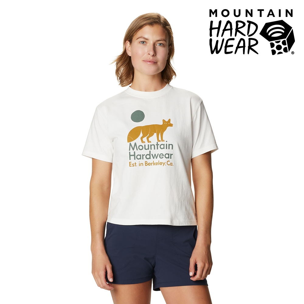 【美國 Mountain Hardwear】J-Tree Desert Fox T 沙漠狐狸印花短T 女款 棉白 #1927971