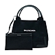 Balenciaga  NAVY Cabas S 帆布拚牛皮手提托特包(339933-黑) product thumbnail 1