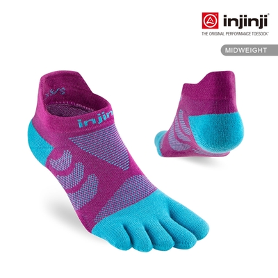 【injinji】女 Ultra Run終極系列五趾隱形襪 (果醬紫) - NAA66 | 五趾襪 運動襪 推薦女生 跑步襪 跑襪