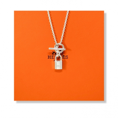 HERMES 經典 純銀項鍊 凱莉包之鎖 Amulettes Kelly Cadenas pendant