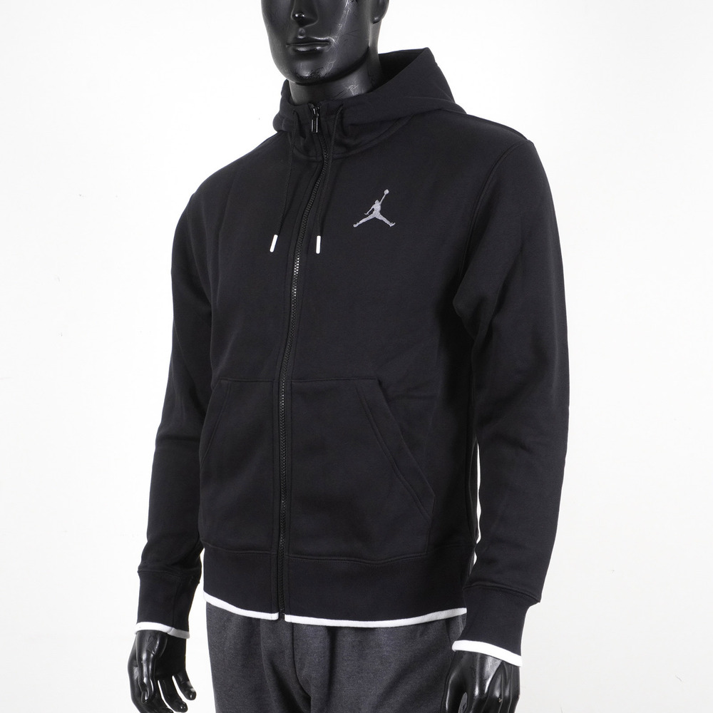 Nike AS M J JMC FLC FZ [CV2356-010] 男 連帽 外套 運動 內刷毛 喬丹 飛人 黑白