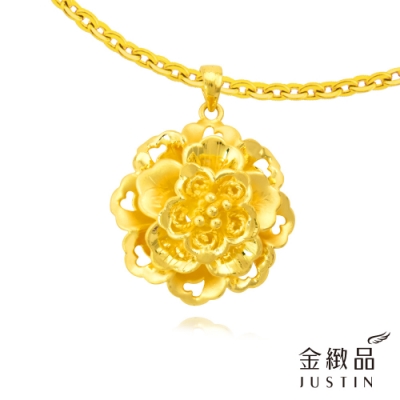 金緻品 黃金墜子 富貴花 1.28錢