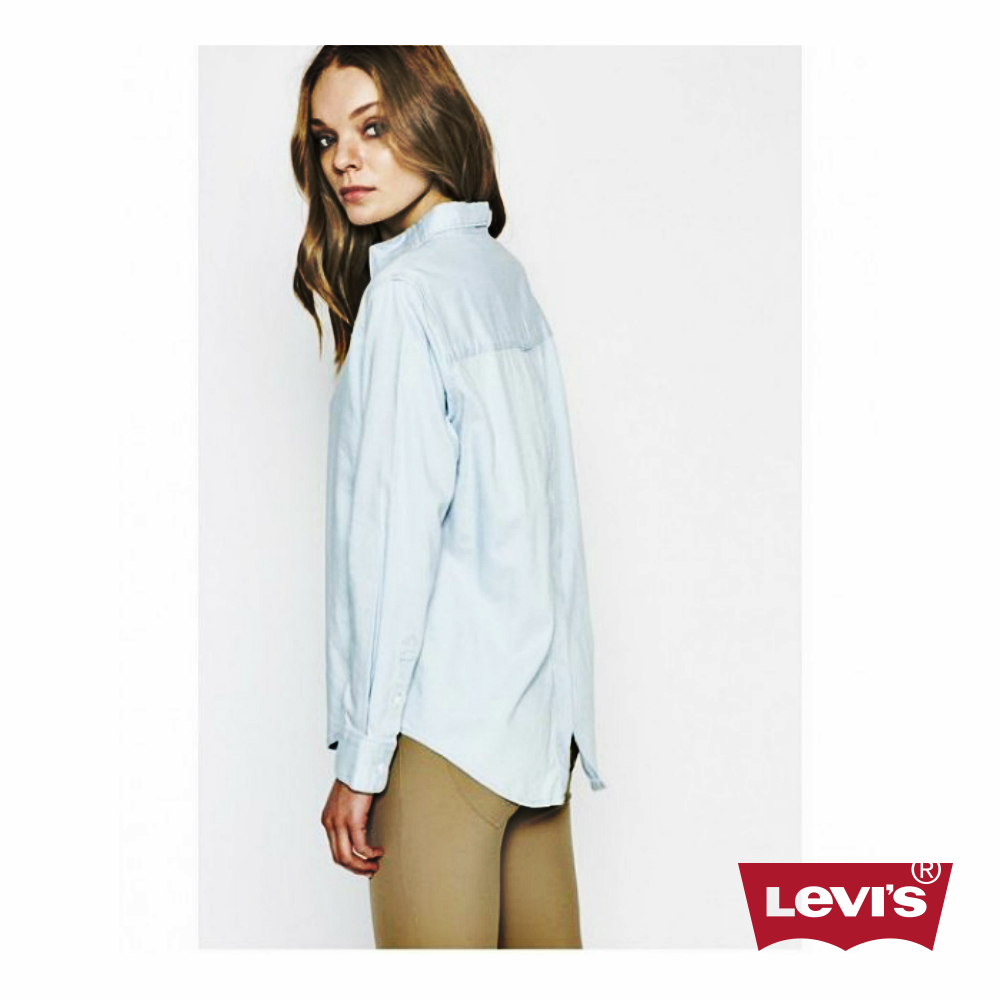 Levis 女款 牛仔襯衫TENCEL 天然木漿纖維 背後開岔