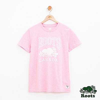 女裝Roots RBC短袖T恤-粉