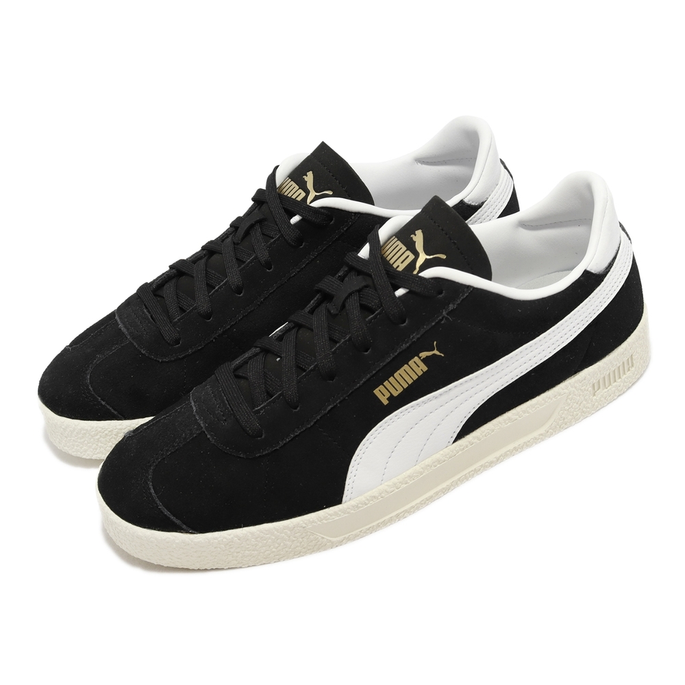 Puma 休閒鞋 Club 男鞋 黑 白 皮革 麂皮 復古 仿舊 奶油底 板鞋 海外限定 38111102