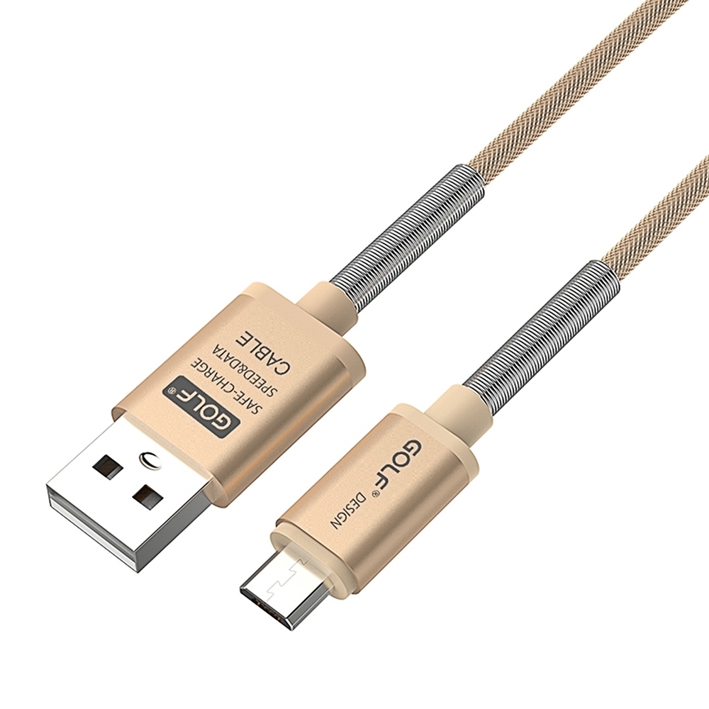 GOLF USB 轉 Micro USB 雷霆系列 尼龍網格傳輸線(1M) product image 1