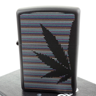 【ZIPPO】美系~Cannabis Design-大麻葉圖案打火機