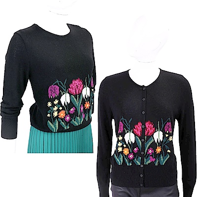 BLUGIRL [原價$18,980] 喀什米爾花卉圖繡羊毛衫-2款可選