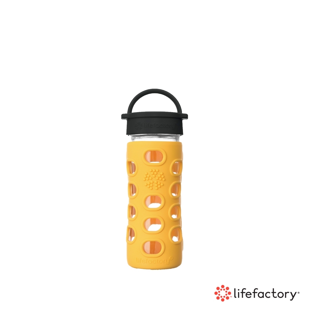lifefactory 玻璃水瓶平口350ml-黃色(CLA-350-YLB)