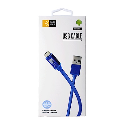 CASE LOGIC Micro USB金屬編織傳輸充電線 107CM