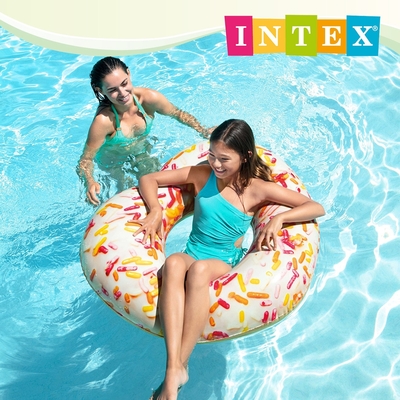 INTEX 心型糖果DONUT HRART TUBE游泳圈104cm 適用9歲+ (56253)